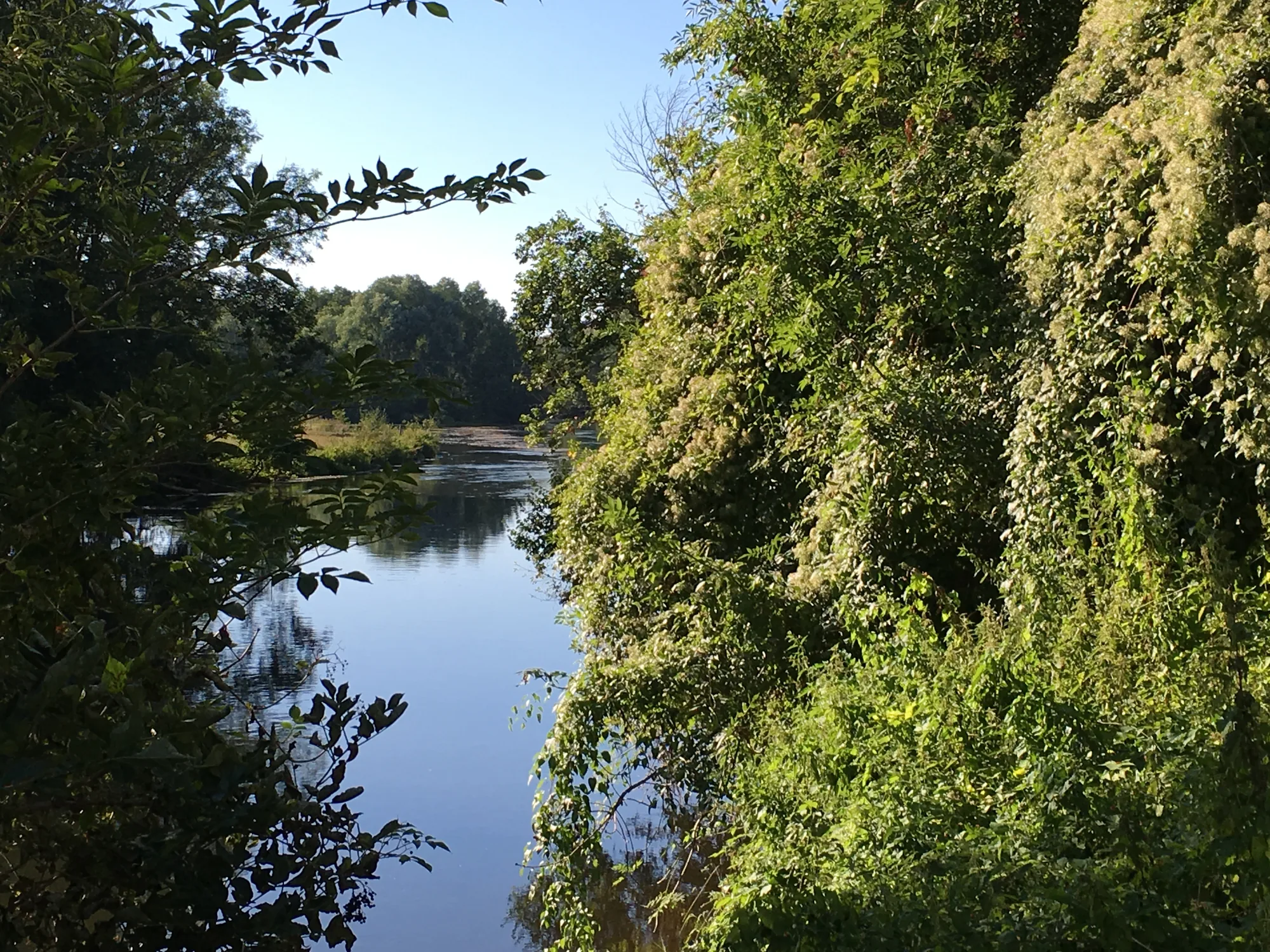 Échappée sur l'eau depuis la véloroute du canal de Bourgogne Échappée sur l'eau depuis la véloroute du canal de Bourgogne